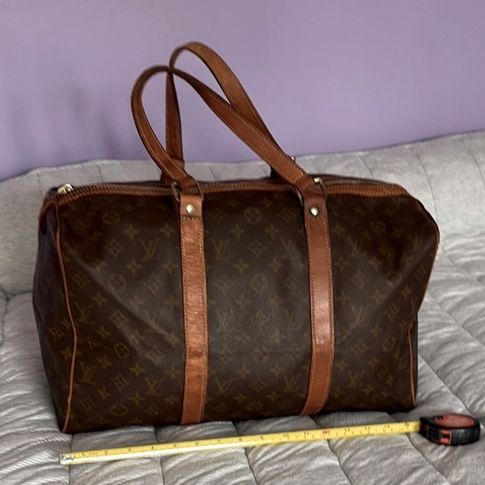 Vintage Classic Monogram Louis Vuitton Keepall Duffle Bag with Lock & Key